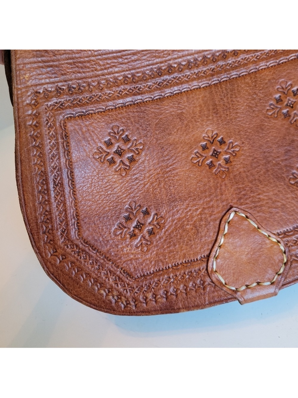 Bohemian Tooled Leather
Crossbody Saddle Bag - Picture 7 of 14